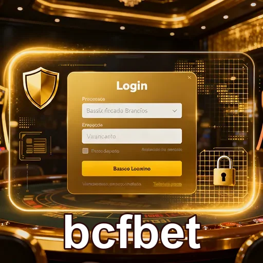 Tela de login do cassino VIP do site bcfbet com design atrativo e opções de acesso.