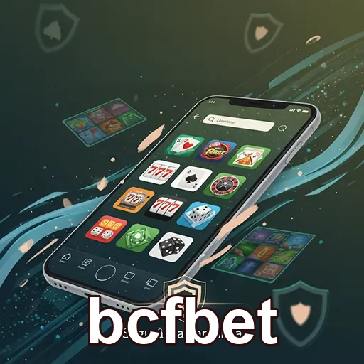 Jogador em smartphone acessando slots no BCFbet